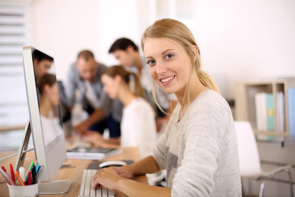 Portrait of beautiful office worker